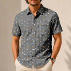 Galactic Droid Registry Hawaiian Shirt with Pocket - Star Wars Button Down Shirt