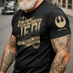 To Be A Jedi With Custom Name in Aurebesh/Mando'a Sleeve Printed Shirt - Personalized Shirt and Sleeve
