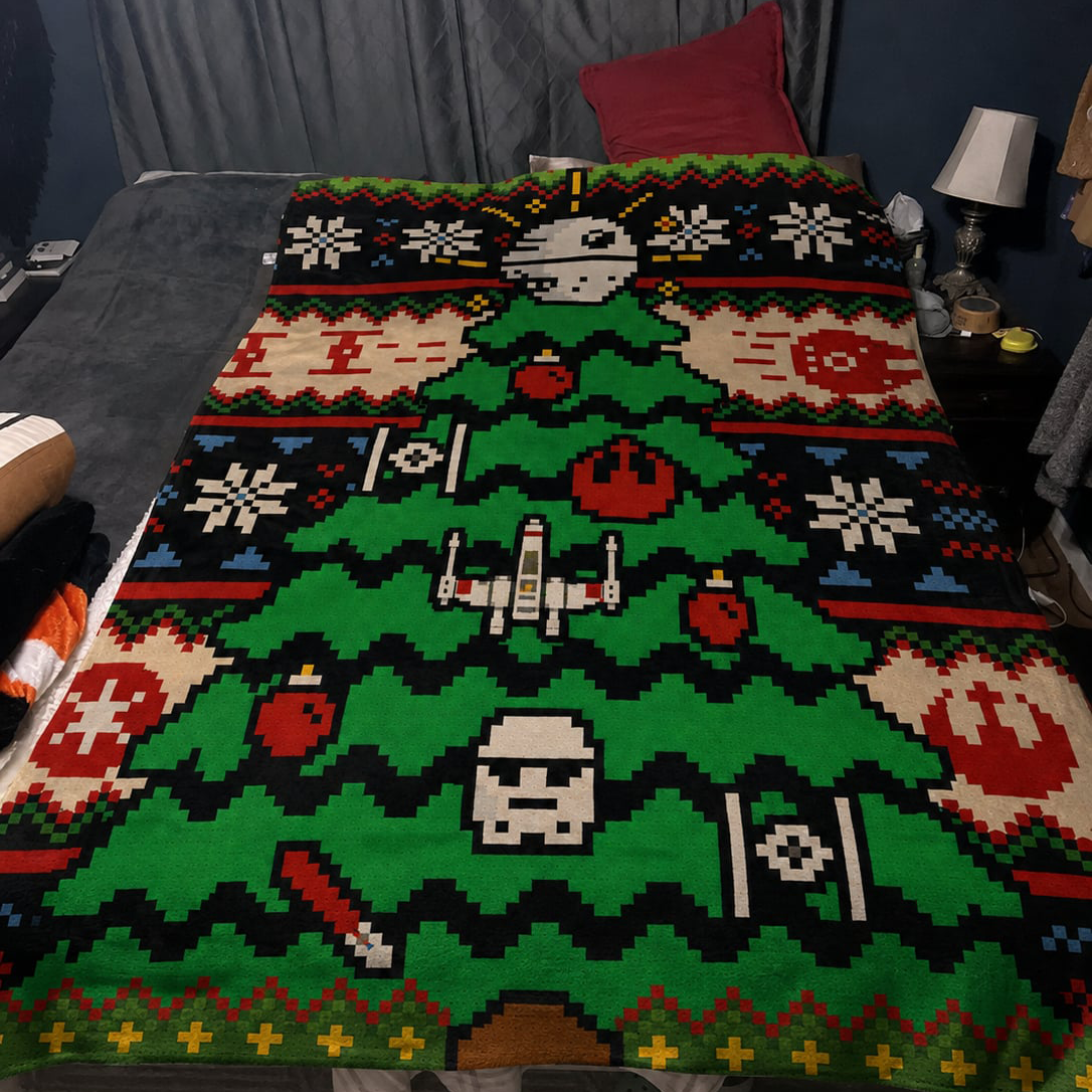 Galactic Christmas Tree Blanket - Galactic Christmas Gift for Fans