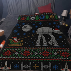 AT-AT Santa Blanket - Galactic Christmas Gift for Fans
