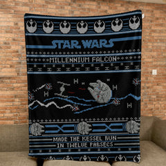 Millennium Falcon Blanket - Galactic Christmas Gift for Fans
