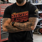 The Sarcasm Is Strong With This One With Custom Name in Aurebesh/Mando'a Sleeve Printed Shirt - Personalized Shirt and Sleeve