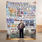 Seinfeld A Show About Nothing Christmas Blanket - Comedy Sitcom Sherpa Blanket Gift for Fans
