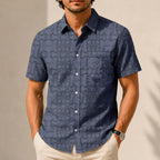 Galactic AT-AT Pattern Hawaiian Shirt with Pocket - Galactic Button Down Shirt