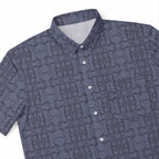 Galactic AT-AT Pattern Hawaiian Shirt with Pocket - Galactic Button Down Shirt
