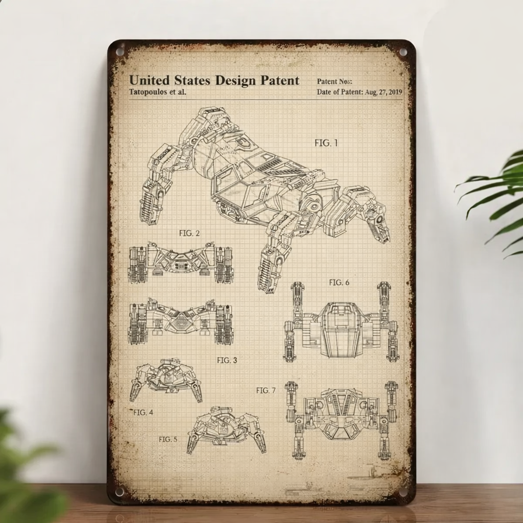 Dark Knight Knightcrawler Patent Vintage Metal Sign - Vintage Home Decor Gifts for Fans