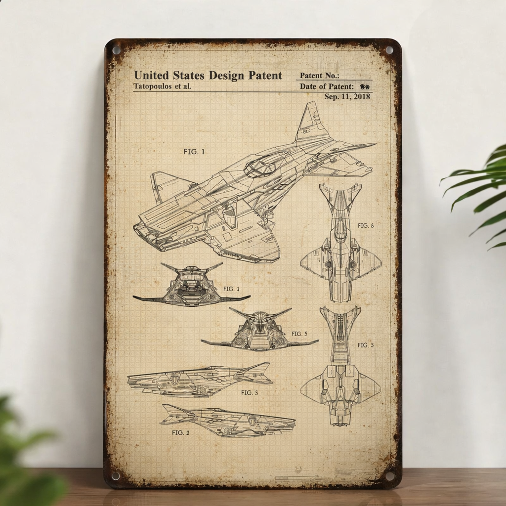 Dark Knight Flying Fox Patent Vintage Metal Sign - Vintage Home Decor Gifts for Fans