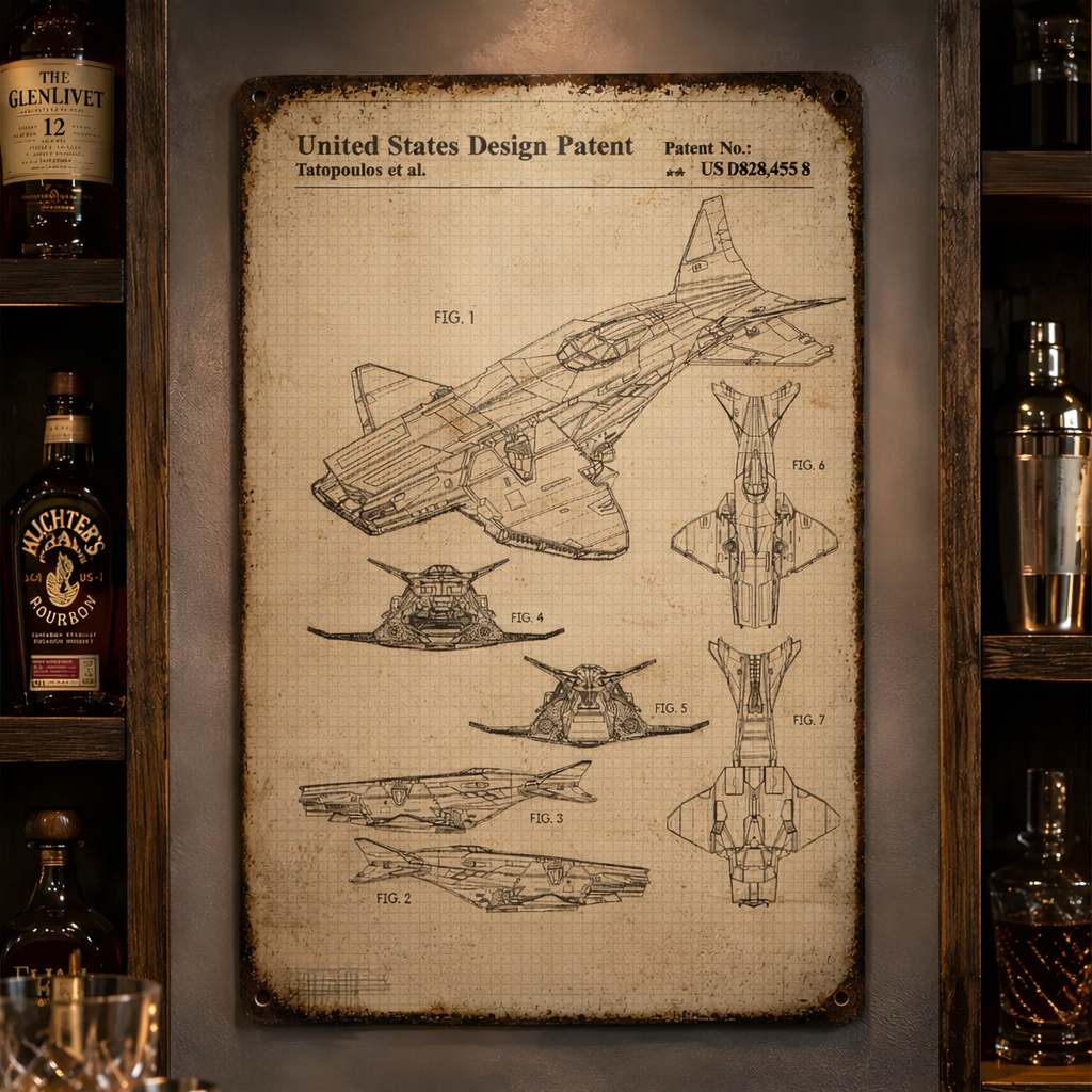 Dark Knight Flying Fox Patent Vintage Metal Sign - Vintage Home Decor Gifts for Fans