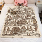 Monty Python And The Holy Grail Tapestry Blanket - Classic Comedy Movie Sherpa Blanket Gift for Fans