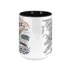 King Arthur's Journey Funny Accent Mug - Monty Python and the Holy Grail Edge-to-Edge Printed Two-Tone Mug