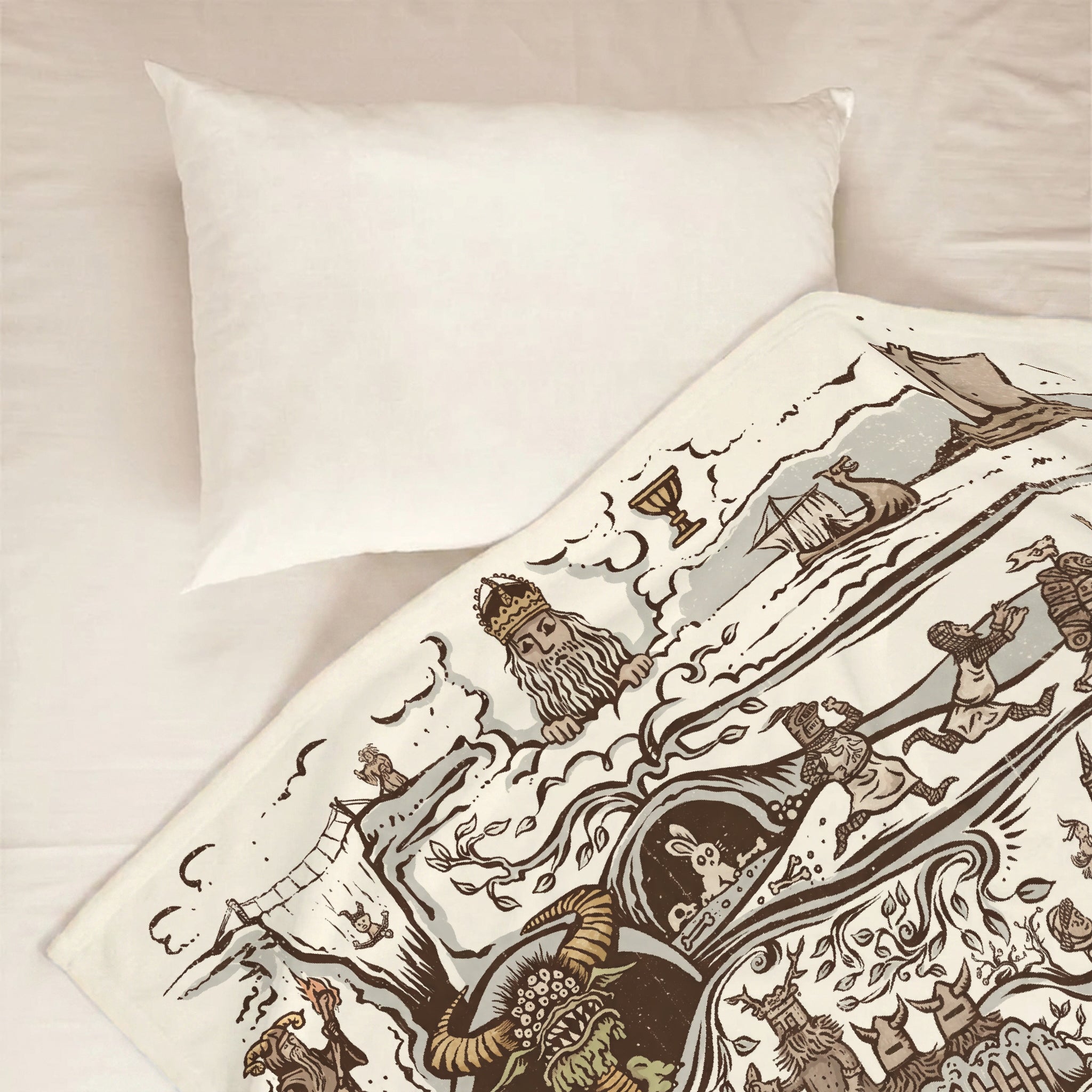 Monty Python And The Holy Grail Tapestry Blanket - Classic Comedy Movie Sherpa Blanket Gift for Fans