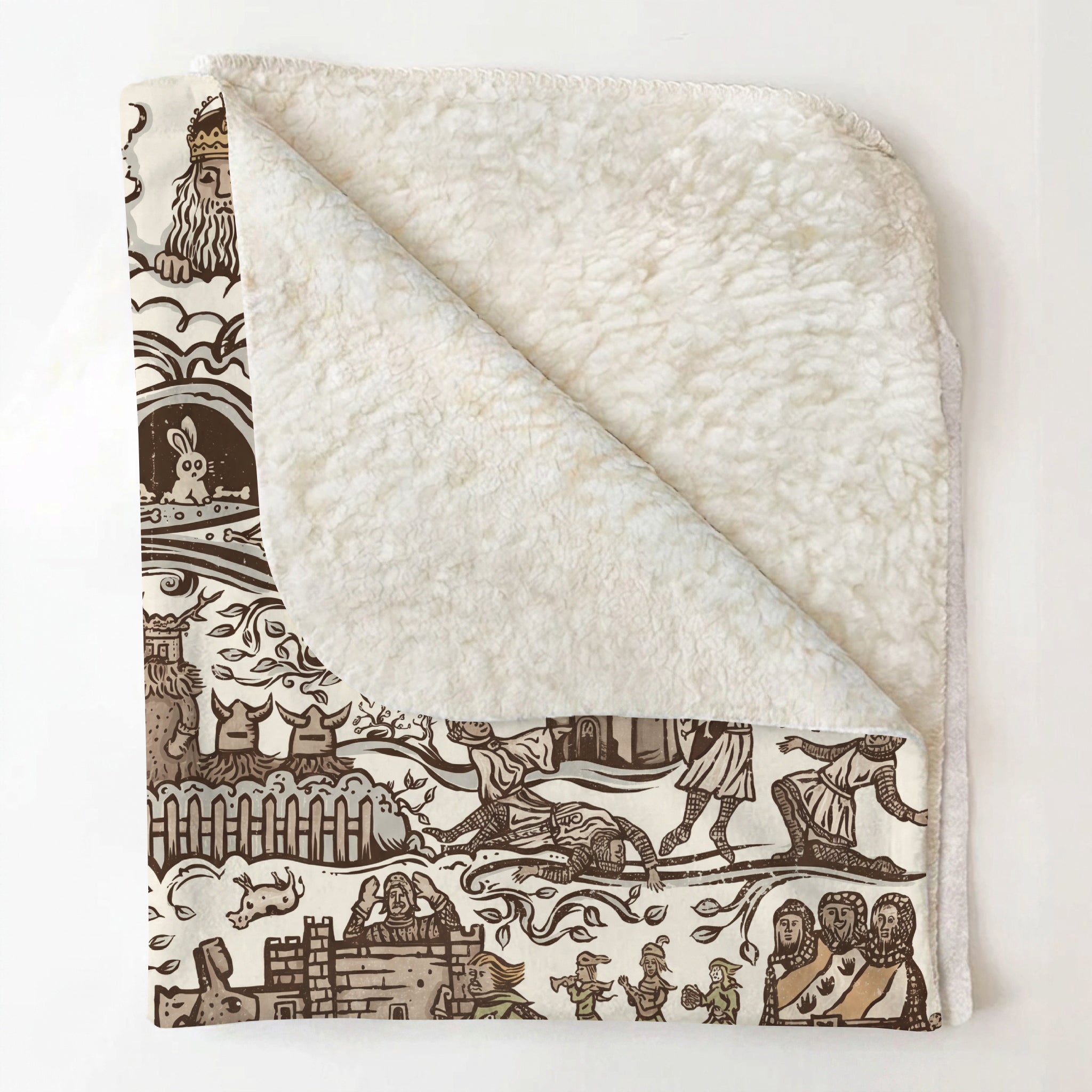 Monty Python And The Holy Grail Tapestry Blanket - Classic Comedy Movie Sherpa Blanket Gift for Fans