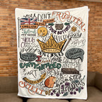 Monty Python And The Holy Grail Quotes Art Blanket - Classic Comedy Movie Sherpa Blanket Gift for Fans