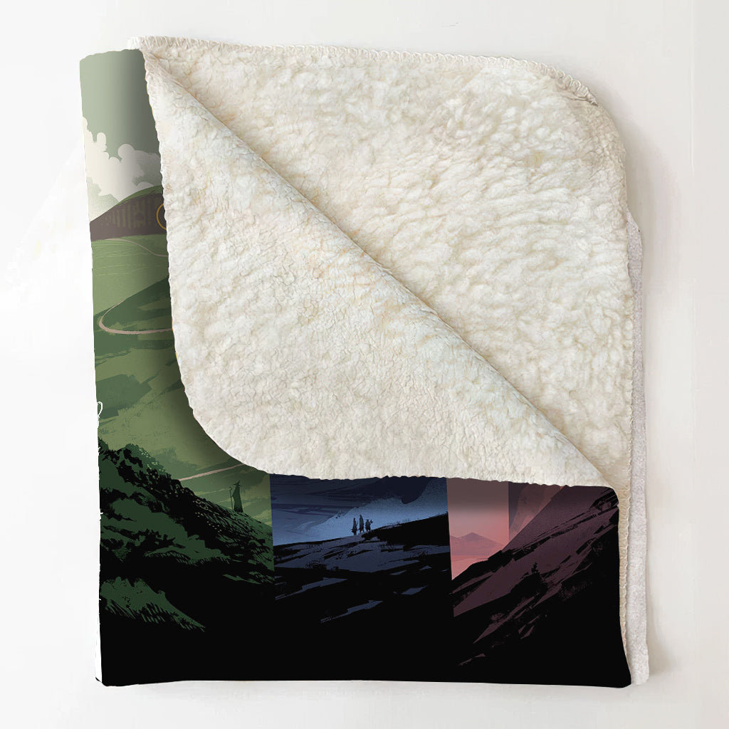 Fantasy Movie Art Blanket - Fantasy Movie Sherpa Blanket Gift for Fans