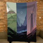Fantasy Movie Art Blanket - Fantasy Movie Sherpa Blanket Gift for Fans