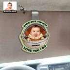 Custom Photo Grogu Drive Safe You Must Wooden Car Visor Clip - Personalized Father Day Gift 2-Layer Car Visor Clip