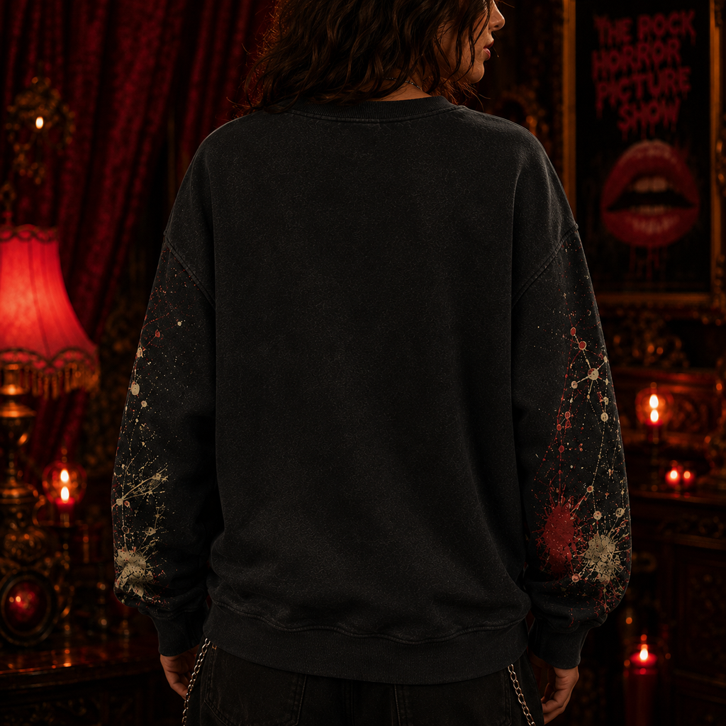 Vintage Cult Horror Movies All-Over-Print Sweatshirt - Unique Vintage Sweatshirt
