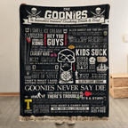 The Goonies Christmas Blanket - Comedy Movie Sherpa Blanket Gift for Fans