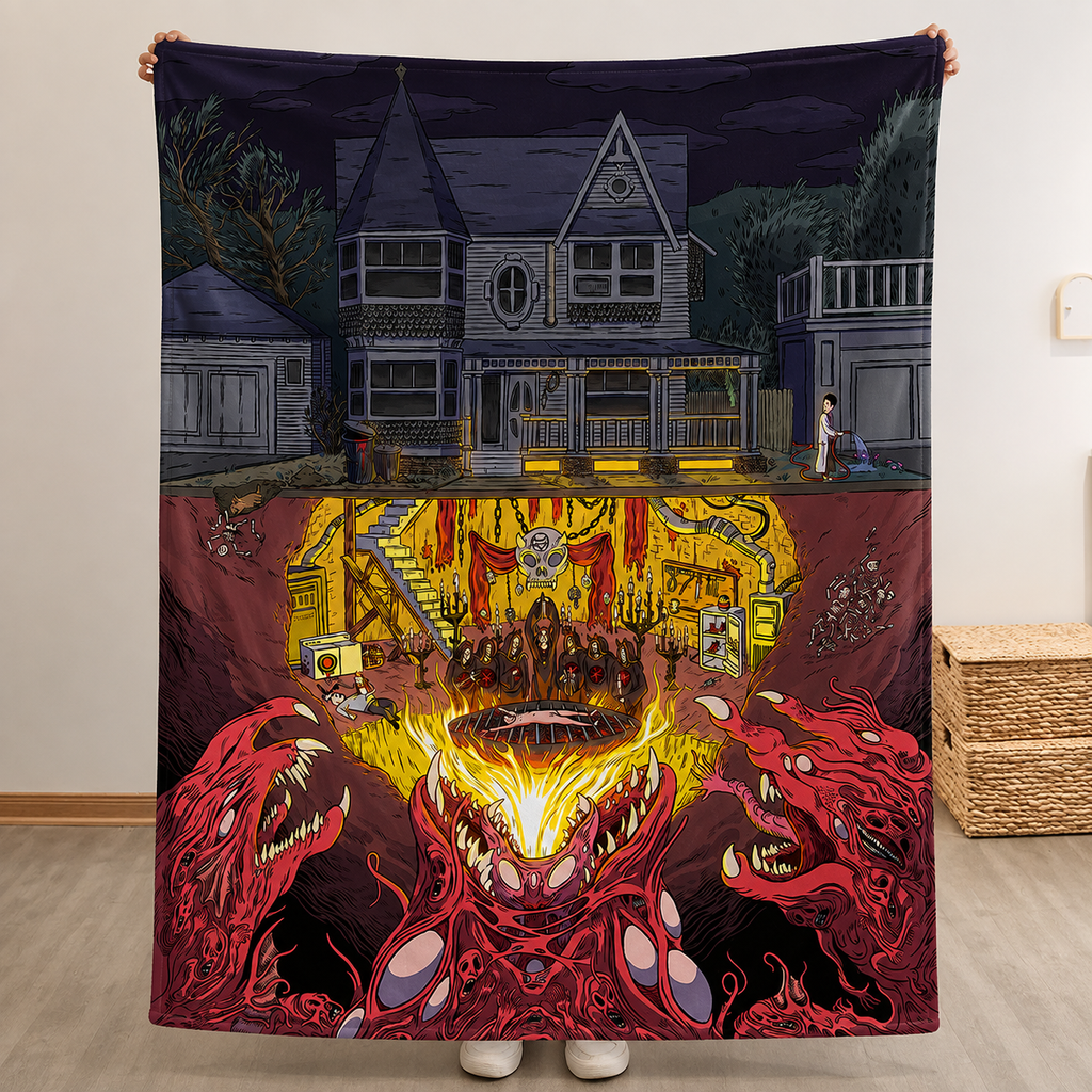 The 'Burbs Christmas Blanket - Comedy Movie Sherpa Blanket Gift for Fans