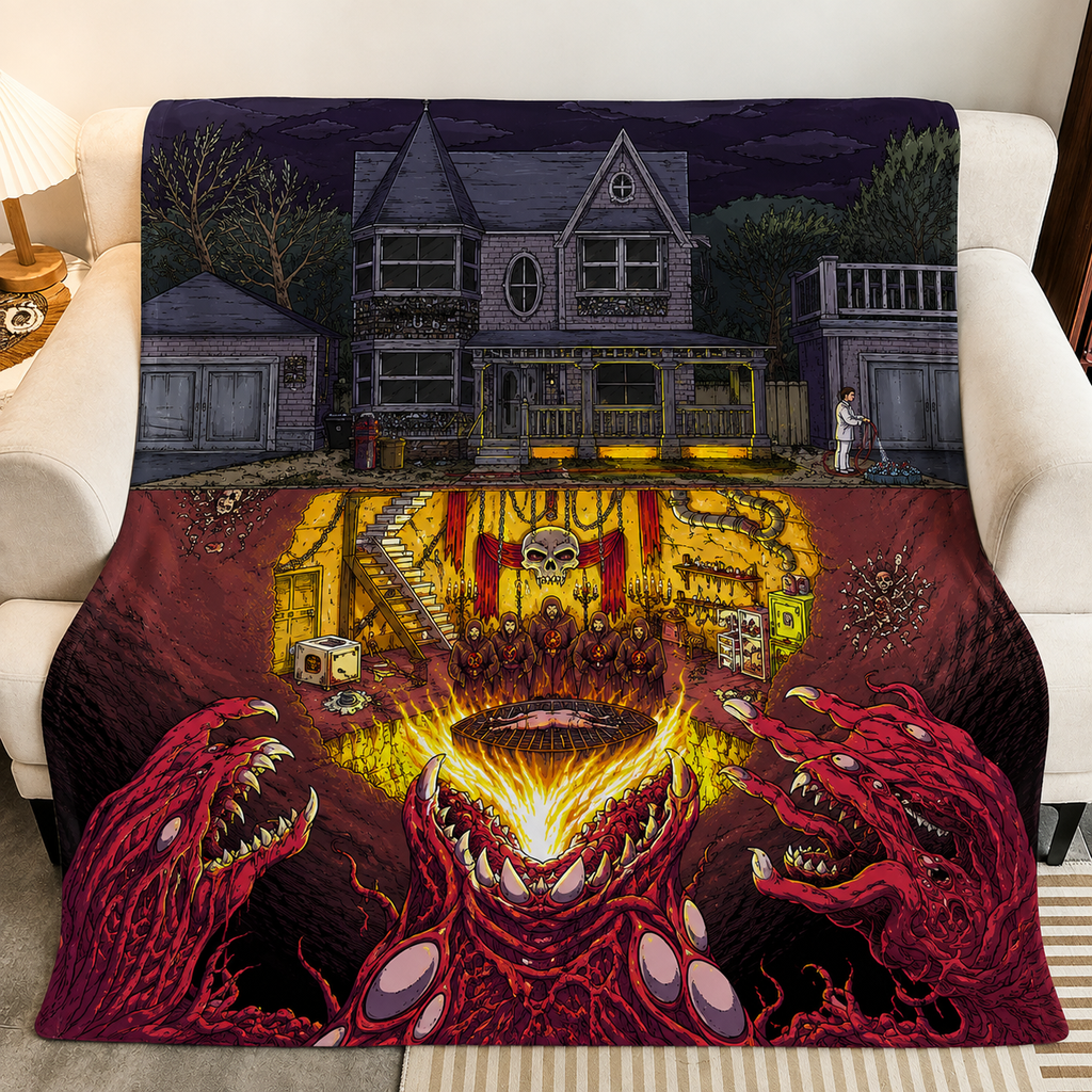 The 'Burbs Christmas Blanket - Comedy Movie Sherpa Blanket Gift for Fans