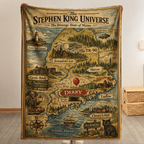 Stephen King Universe Christmas Blanket - Horror Movie Sherpa Blanket Gift for Fans