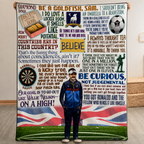 Ted Lasso Be Curious Not Judgmental Christmas Blanket - Comedy Movie Sherpa Blanket Gift for Fans