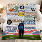 Ted Lasso Be Curious Not Judgmental Christmas Blanket - Comedy Movie Sherpa Blanket Gift for Fans