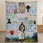 Monty Python And The Holy Grail - King of the Who? Christmas Blanket - Action Comedy Movie Sherpa Blanket Gift for Fans