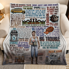 Big Trouble In Little China Christmas Blanket - Action Comedy Movie Sherpa Blanket Gift for Fans