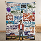 Raising Arizona Okay Then Christmas Blanket - Crime Comedy Movie Sherpa Blanket Gift for Fans