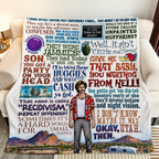 Raising Arizona Okay Then Christmas Blanket - Crime Comedy Movie Sherpa Blanket Gift for Fans
