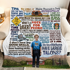 Napoleon Dynamite Christmas Blanket - Comedy Movie Sherpa Blanket Gift for Fans