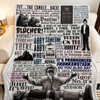 Young Frankenstein It's Pronounced Fronkensteen Christmas Blanket - Horror Comedy Movie Sherpa Blanket Gift for Fans