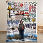 A Christmas Story Christmas Blanket - Comedy Movie Sherpa Blanket Gift for Fans