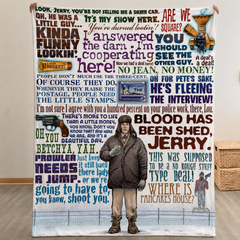 Fargo Blood Has Been Shed Jerry Christmas Blanket - Crime Movie Sherpa Blanket Gift for Fans