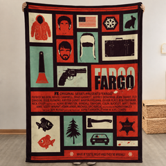 Fargo Christmas Blanket - Crime Movie Sherpa Blanket Gift for Fans
