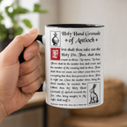 Holy Hand Grenade Funny Accent Mug - Monty Python and the Holy Grail Edge-to-Edge Printed Two-Tone Mug