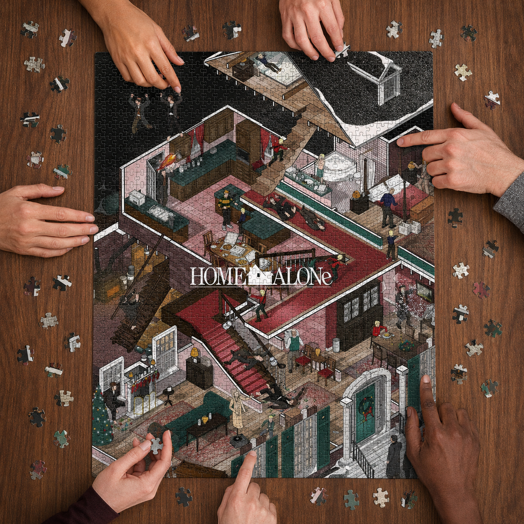 Home Alone Isometric 1000 Pieces Puzzle - Movie Isometric Puzzle Gift