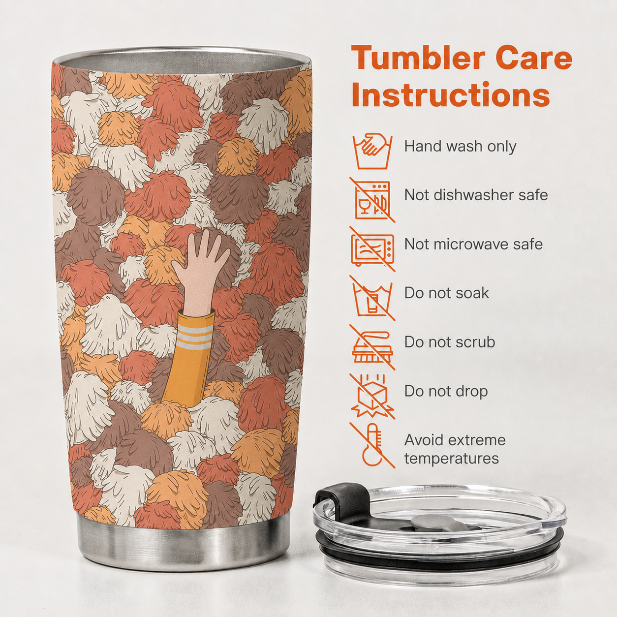 Tribbles Star Funny 20Oz Tumbler - Sci-fi Movie Funny Stainless Steel Tumbler with Lid and Straw