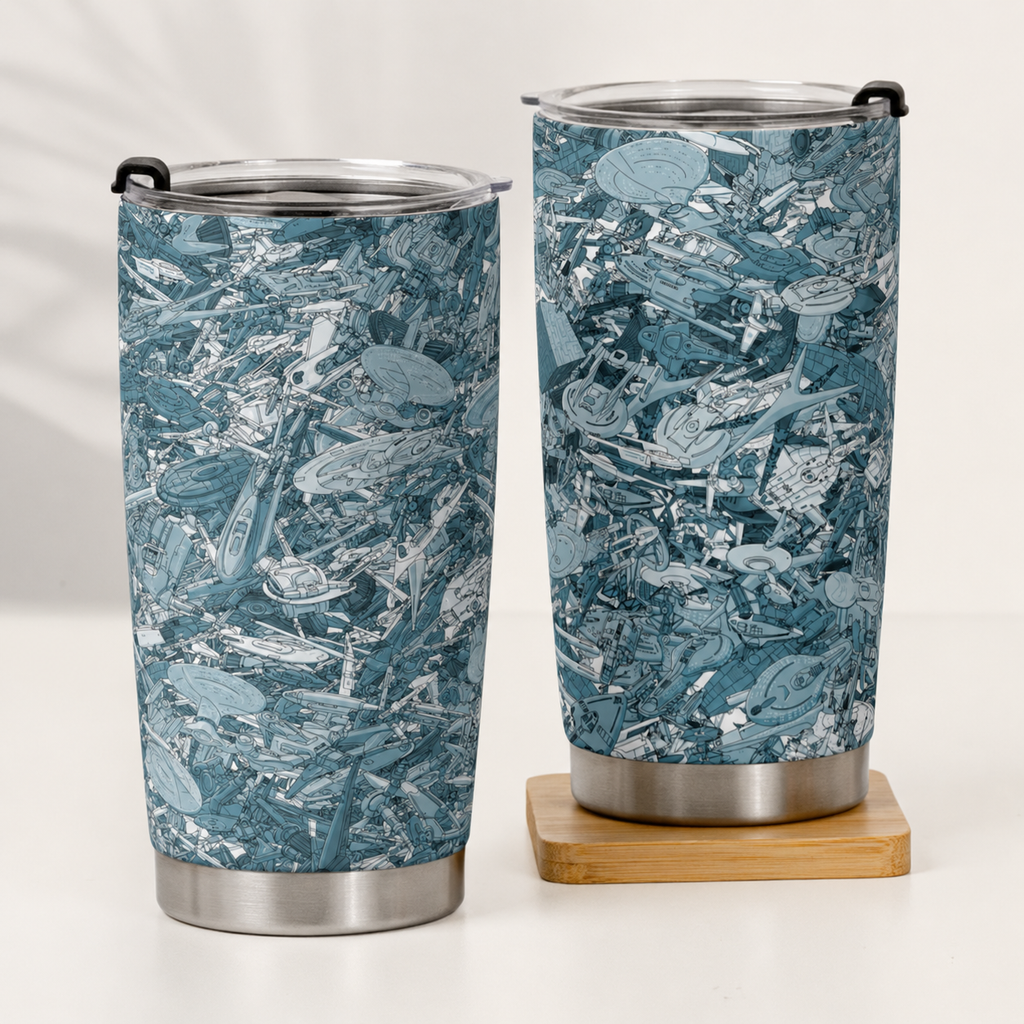 SPACESHIPS Star Funny 20Oz Tumbler - Sci-fi Movie Spaceships Funny Stainless Steel Tumbler with Lid and Straw