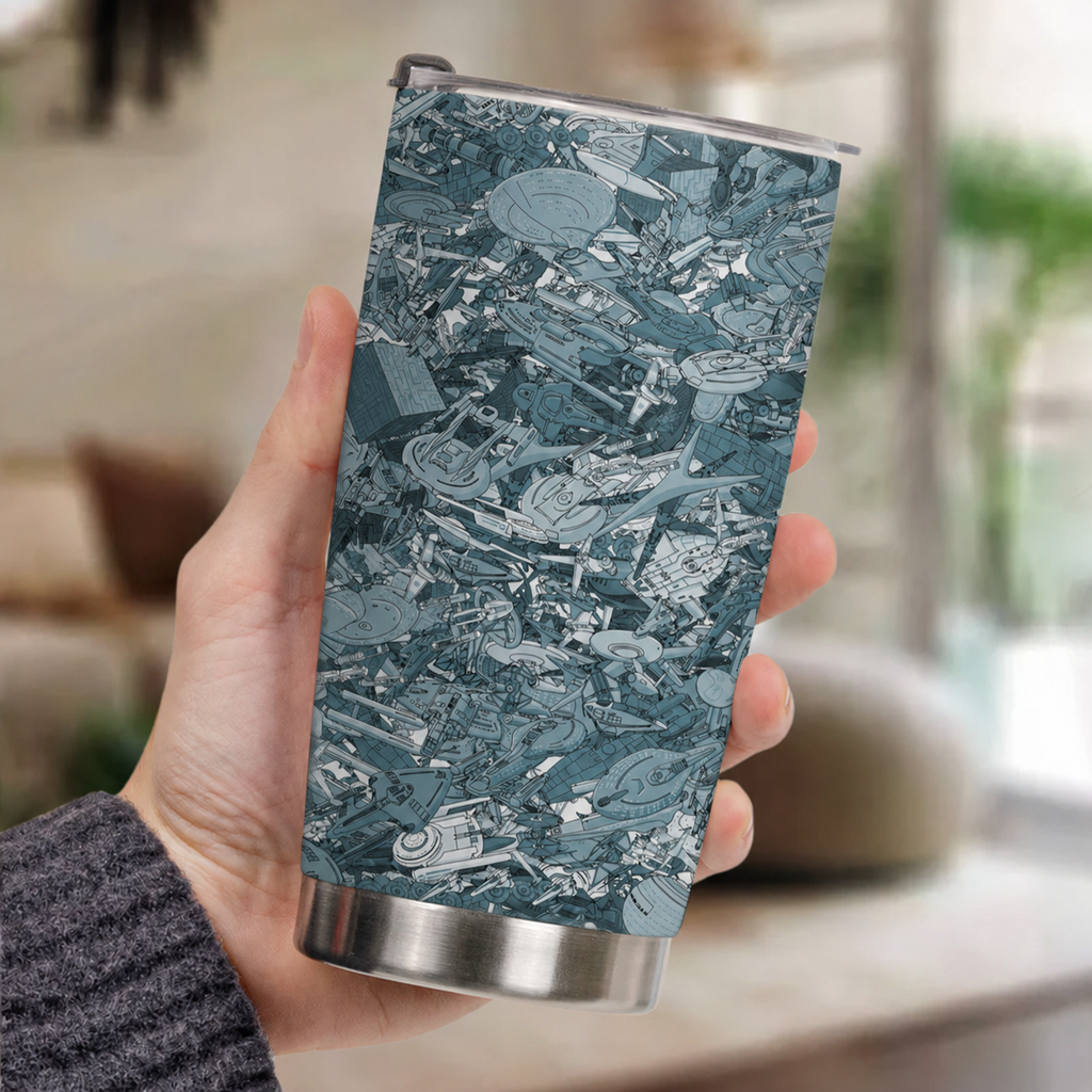 SPACESHIPS Star Funny 20Oz Tumbler - Sci-fi Movie Spaceships Funny Stainless Steel Tumbler with Lid and Straw