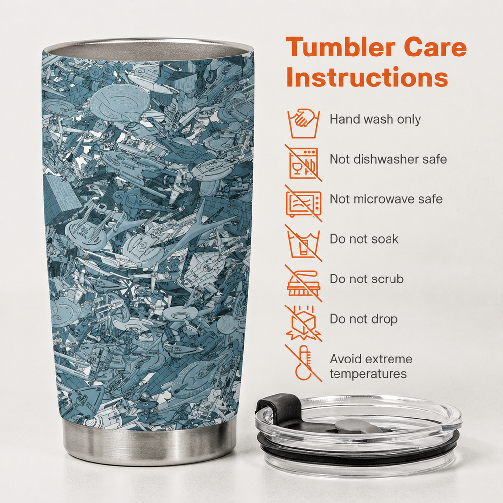 SPACESHIPS Star Funny 20Oz Tumbler - Sci-fi Movie Spaceships Funny Stainless Steel Tumbler with Lid and Straw