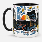Ripple Lyrics Art Accent Mug - Song Typography Edge-to-Edge Printed Two-Tone Mug