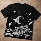 Millennium Falcon Death Star Shirt - Edge Printed Unisex T-shirt