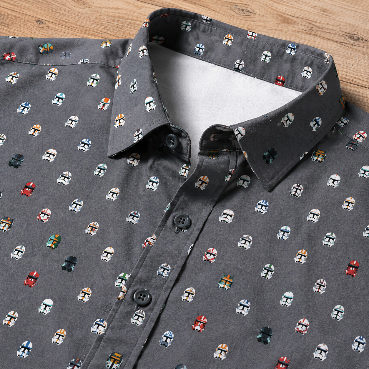 Troopers Helmets Hawaiian Shirt with Pocket - Star Wars Button Down Shirt