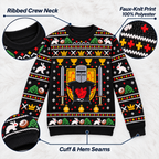 Black Knight Sword & Shield Ugly Christmas Sweater - Monty Python Vintage Gift For Fans
