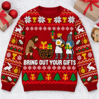 Bring Out Your Gifts Ugly Christmas Sweater - Monty Python Vintage Gift For Fans