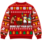 Bring Out Your Gifts Ugly Christmas Sweater - Monty Python Vintage Gift For Fans