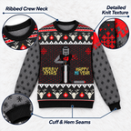 Merry Xmas & Happy Ni Year Black Knight Ugly Christmas Sweater - Monty Python Vintage Gift For Fans