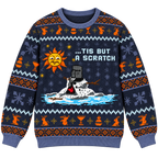 Tis But A Scratch Melting Knight Ugly Christmas Sweater - Monty Python Vintage Gift For Fans